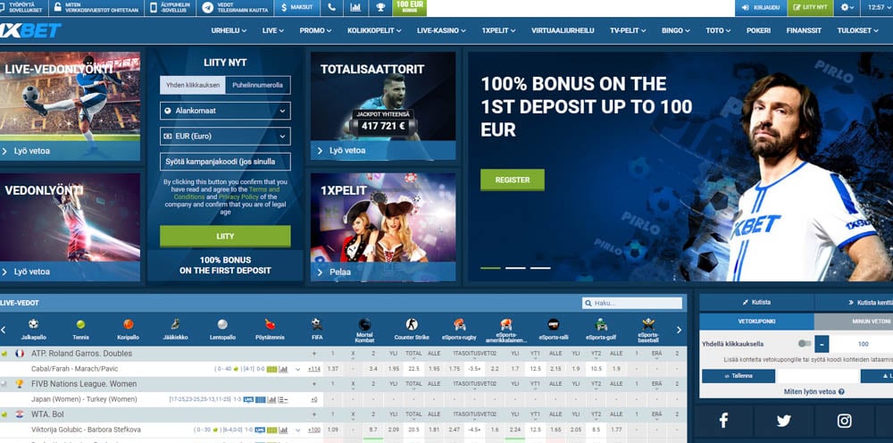 1xbet tüm spor müsabakalari canli